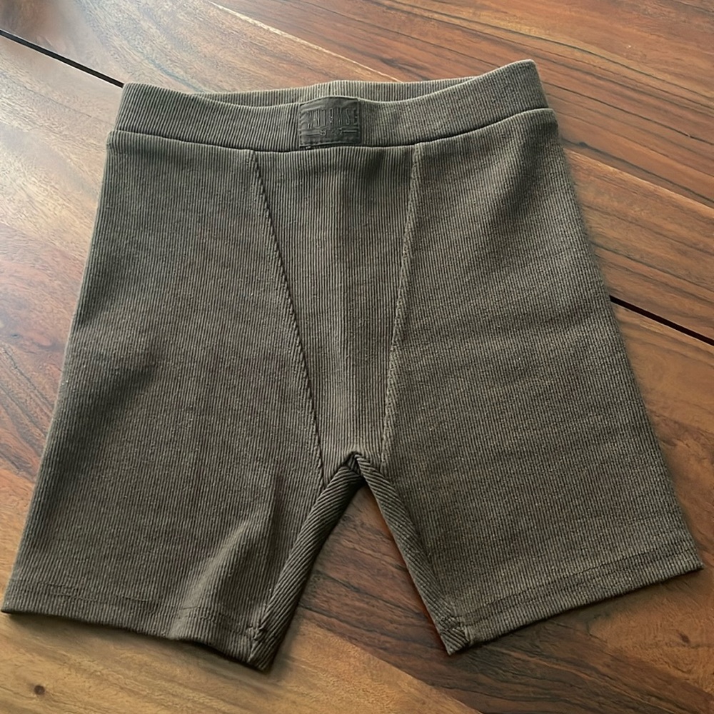 WNTRMUSE (Winter Muse) Lounge Rib Short. Size XS. 100% Cotton. Chocolate.